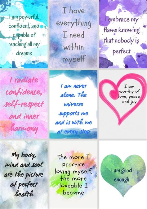 Printable Self Love Affirmation Cards Confidence Etsy Uk