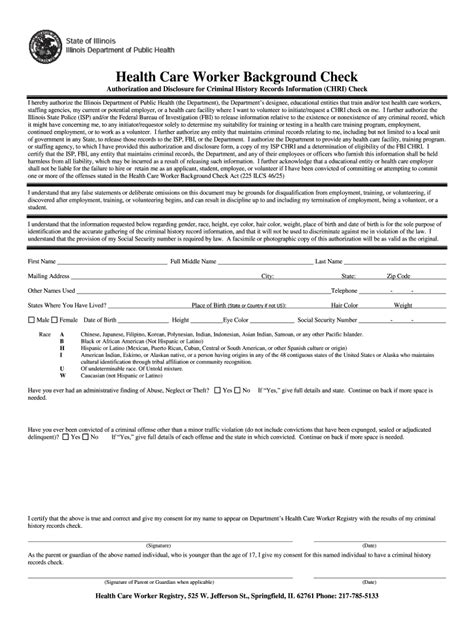 Il Dph Background Check Form Fill Out And Sign Online Dochub