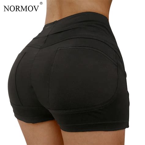 Normov Sexy High Waist Shorts Women Summer Beach Casual Push Up Booty Shorts Feminino Skinny