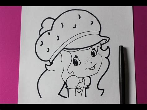 how to draw strawberry shortcake easy drawing tutorial