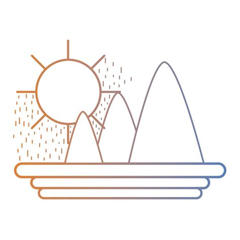 line natural mountains sun landscape 658699 Vector Art at Vecteezy