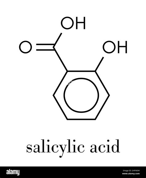Salicylic Acid Molecule Used In Cosmetics In Dermatological Medicines