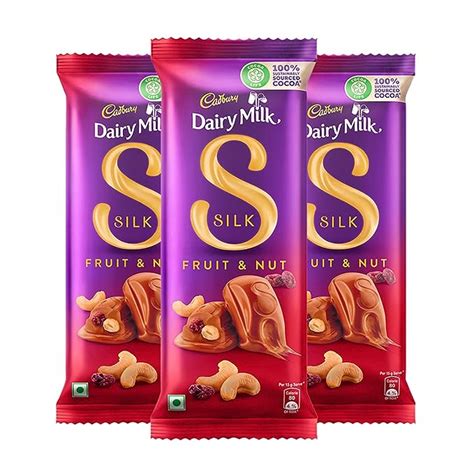 Cadbury Dairy Milk Silk Fruit And Nut Chocolate Bar G Pack Of