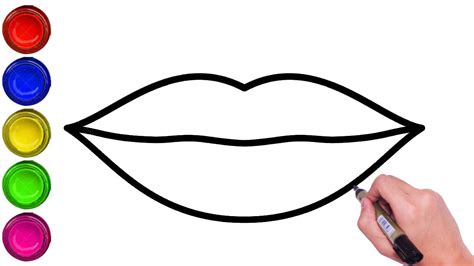 How To Draw Lips Step By Step For Kids Beginners Easy Drawing Of