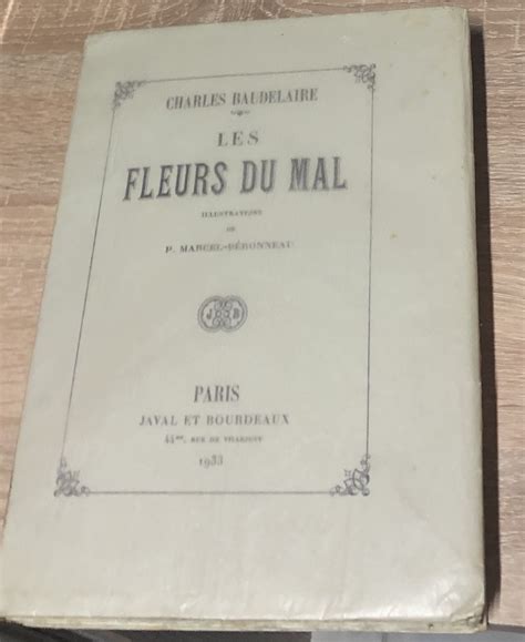 Les Fleurs Du Mal Illustrations P Marcel Béronneau Par Baudelaire Charles Bon Couverture
