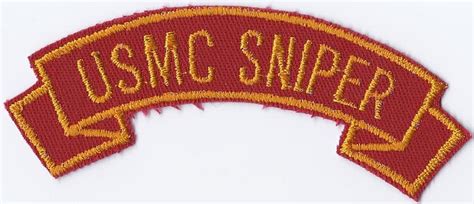 Usmc Sniper Tab Patch Red North Bay Listings