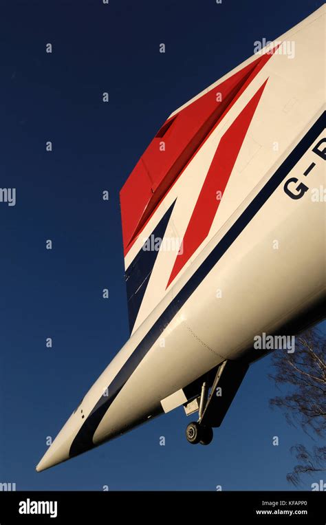 Tail Fin Of A British Airways Aerospatiale Bac Concorde Stock Photo Alamy