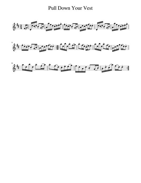 pull down your vest sheet music for piano solo