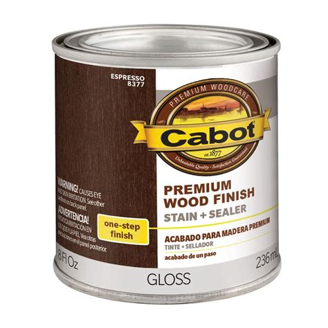 Wood stains come in different formulas, shades, and colors. Shop Cabot 8-fl oz Espresso Stain and Sealer in One at Lowes.com | Cabot stain, Staining wood ...
