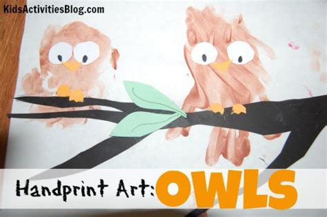 Handprint Art Owls Kids Activities Blog