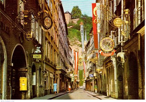 September 2021 q 18:00 l start. Salzburg - Getreidegasse, Salzburg - Austria - Postcard ...