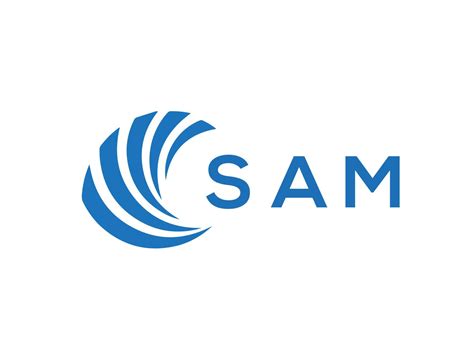 Sam Letter Logo Design On White Background Sam Creative Circle Letter