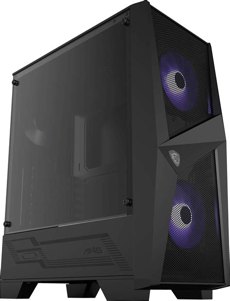 Buy Msi Mag Forge 100m Mid Tower Gaming Computer Case Black 2x 120mm