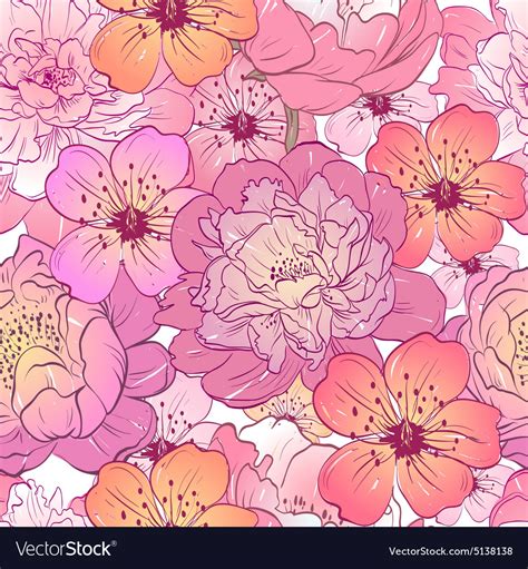 Seamless Floral Pattern Backgrounds Royalty Free Vector