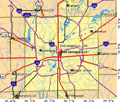 Indiana zip code map and indiana zip code list. #Indianapolis, #Indiana detailed profile | Indiana ...