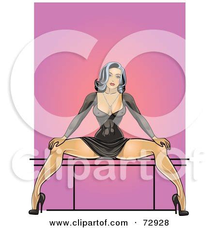 Royalty Free Rf Clipart Illustration Of A Sexy Pinup Woman In A Black