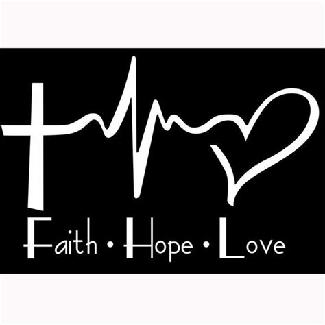 Faith Hope Love Decal Sticker For Laptop Car Wish Faith Hope Love
