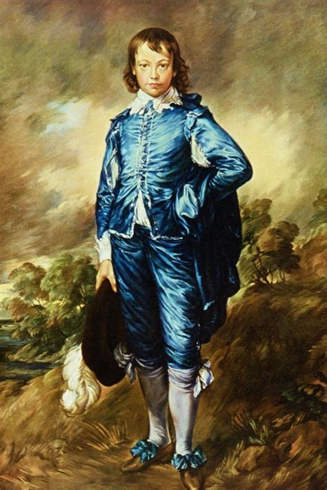 Thomas Gainsbrough Blue Boy Olio Su Tela Ritratto 1770 Huntington