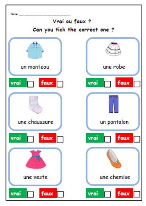 10 French Worksheets For Kids Coo Worksheets