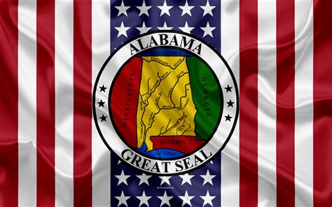 Alabama flag live wallpaper developed by 1$ live wallpaper is listed under category personalization 5/5 average. Download wallpapers Alabama, USA, 4k, American state, Seal ...