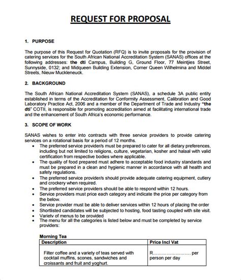 Free Catering Proposal Template These Templates Cover Crucial Aspects