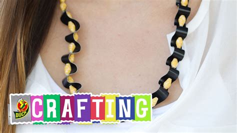 How To Craft A Duct Tape Woven Beaded Necklace Youtube