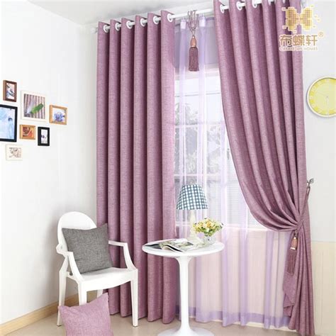 When it comes to bedrooms, blackout blinds are a great option, as they block out the light and keep the heat inside. 2020 Curtain Elegant Purple Beige Blackout Blinds Drapes ...