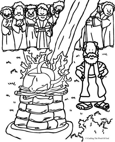 Elijah And The Prophets Of Baal Coloring Page Sunday School Coloring