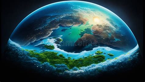 Radiant Blue And Green Planet A Stunning View Of Earth From Space