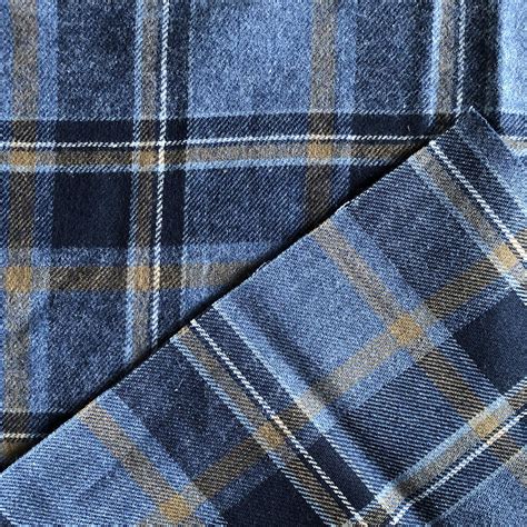 Cotton Flannel Fabric For Mens Casual Shirts By Melange Yarn 100