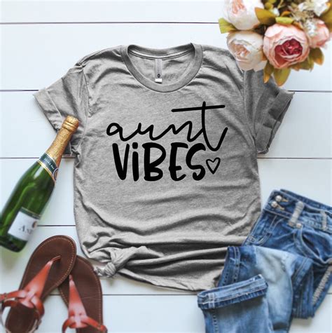 Aunt Vibes Women T Shirt Aunt Shirt Aunt Vibes Aunt Vibes Etsy