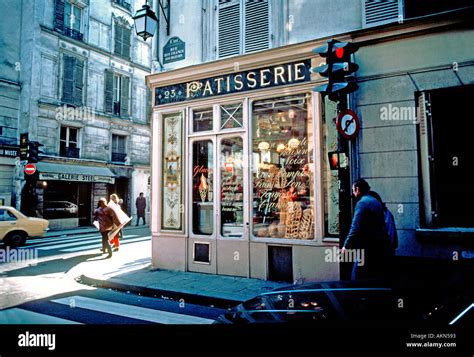 Paris Frankreich Boulangerie Patisserie Außen Alt French Bakery Schaufenster Rue De Francs