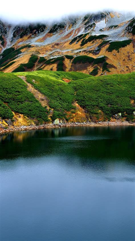 Toyama Mountains Lake Japan 1080x1920 Iphone 8766s Plus Wallpaper