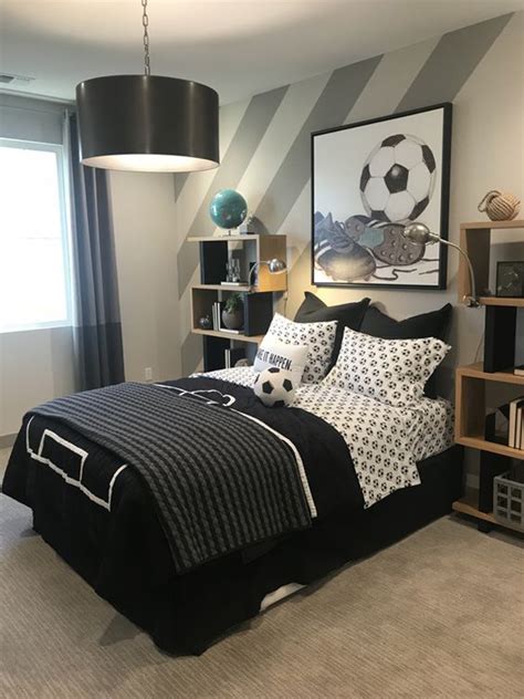 This baseball themed bedroom would be a young boys dream come true. 35 Coolest Soccer Themed Bedroom Ideas For Boys