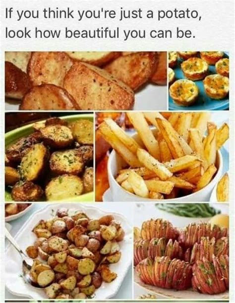 Funny Food Memes Food Humor Food Puns Yummy Potato Happy Potato