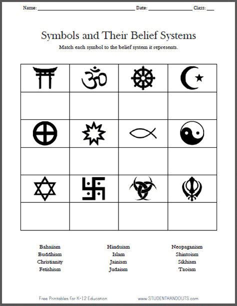 Printable Symbolism Worksheet Pdf