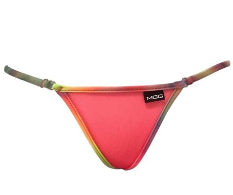 sheer hot pink micro thong bikini string bottom swimwear sheer when wet minimal bikini thong