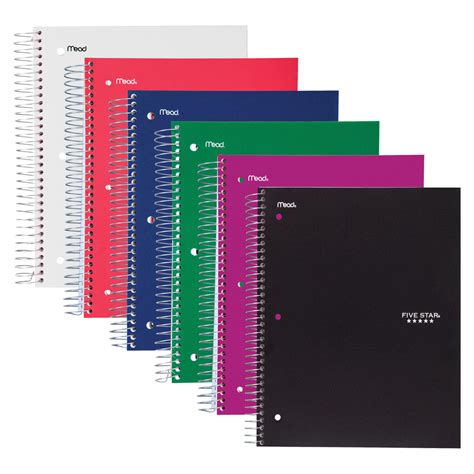 Five Star Five Subject Notebook Notebooks Acco Brands Corporation