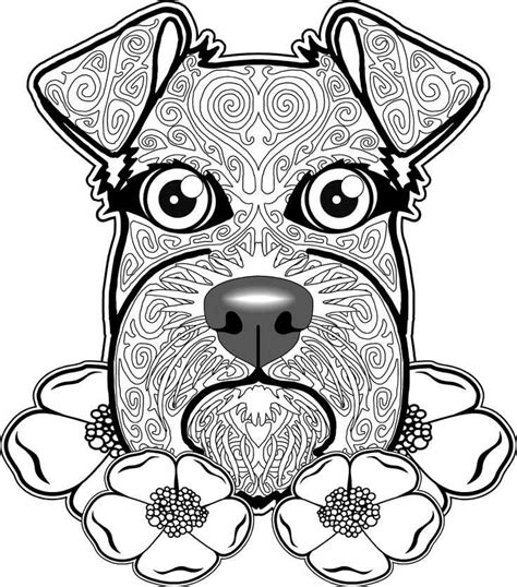 Dog Coloring Pages For Adults Best Coloring Pages For Kids Dog