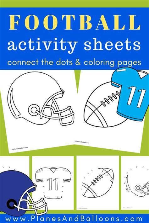 Football Connect The Dots Activity Sheets For Some February Football