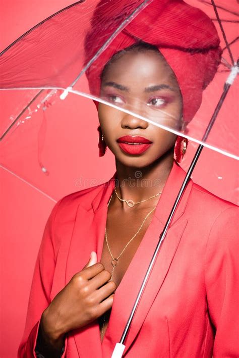 African American Woman In Stylish Outfit Stock Photo Image Of Model