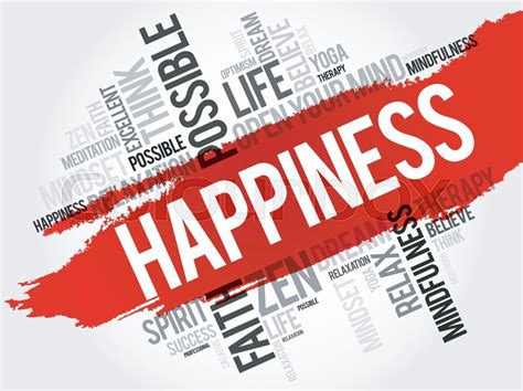 Happiness Word Cloud Collage Concept Stock Vector Colourbox