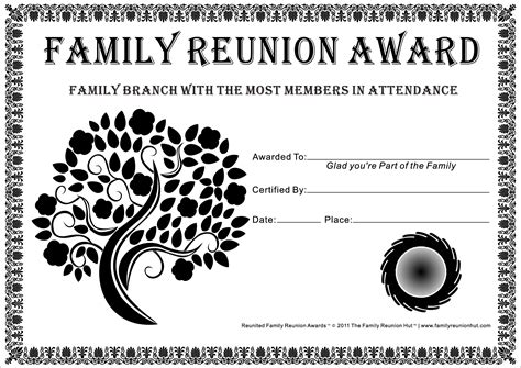 This event budget worksheet can be used for a variety of event types. Free Printable Family Reunion Awards | Free Printable