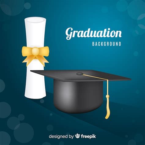 Classic Graduation Concept With Realistic Design Vector Free Download