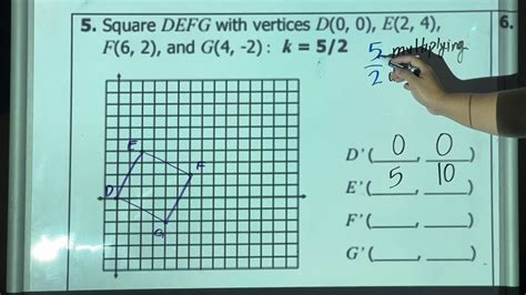 The picture below shows a dilation with a scale factor of 2. Dilation (With Scale Factor Being an Improper Fraction ...