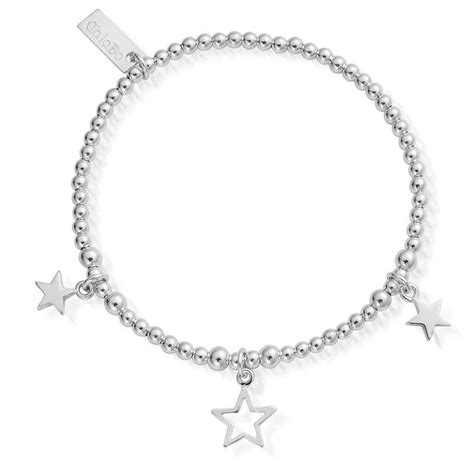 Chlobo Sterling Silver Mayas Light Triple Star Bracelet From Steffans