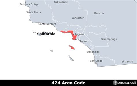 424 Area Code Map Where Is 424 Area Code In California Images And