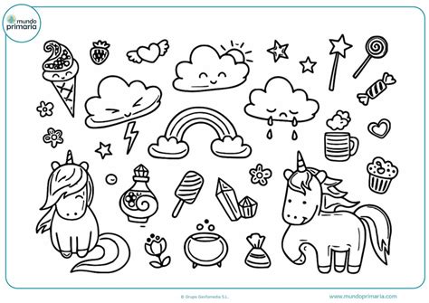 Dibujos Kawaii para Colorear 【Listos para Imprimir】