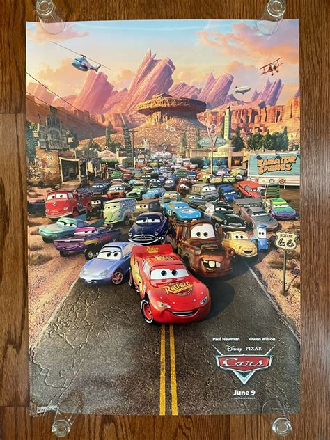 Cars Disney Pixar Movie Poster Characters Lightning Mcqueen The Best