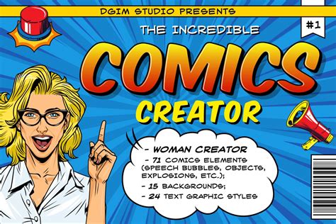 Comics Creator Vector Design